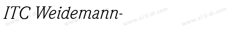 ITC Weidemann字体转换 ITC Weidemann字体转换